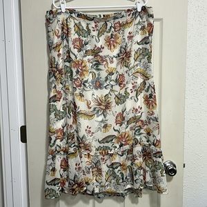 CJ Banks maxi skirt floral multi colored size 2X